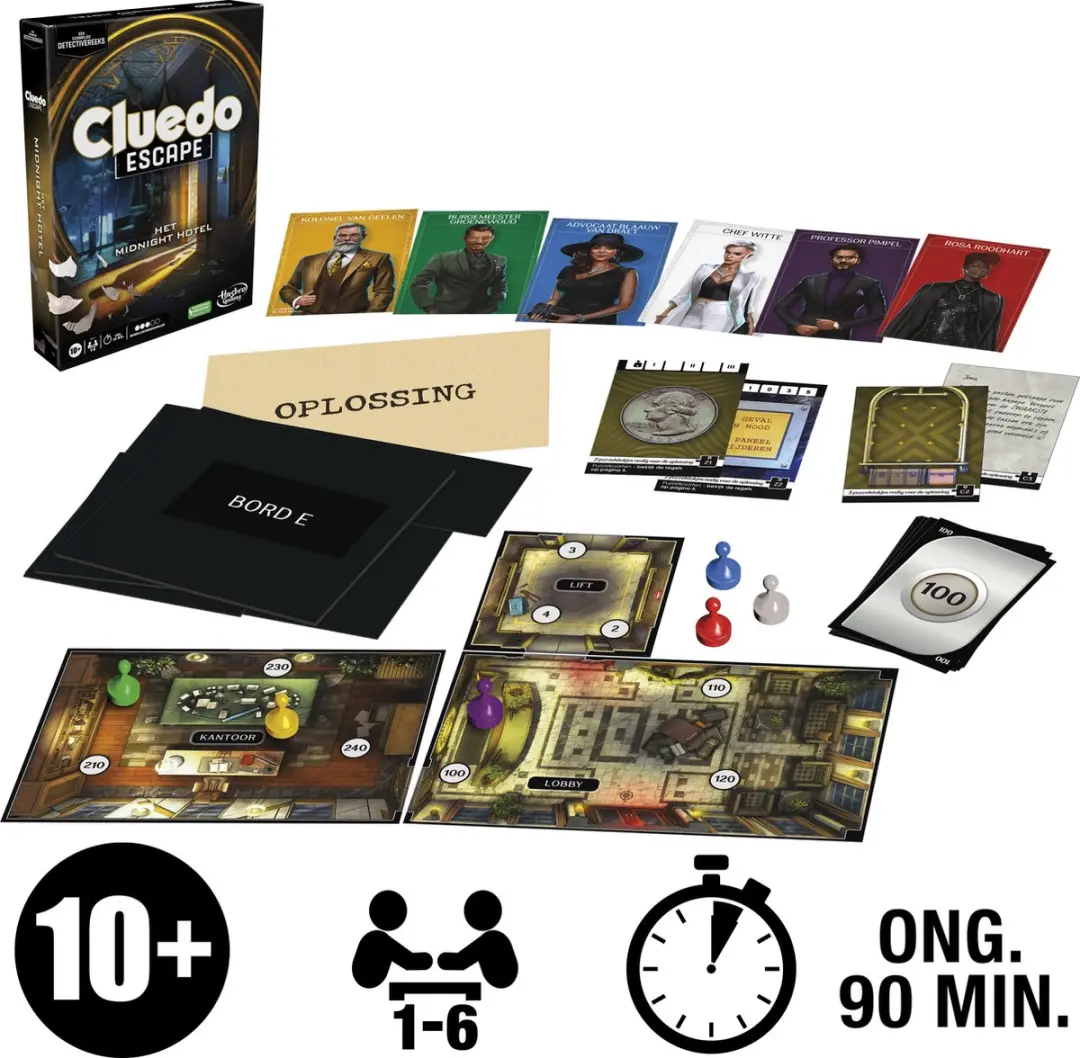 Hasbro Gaming Escape Het Midnight Hotel Bordspel - 1-6 Spelers