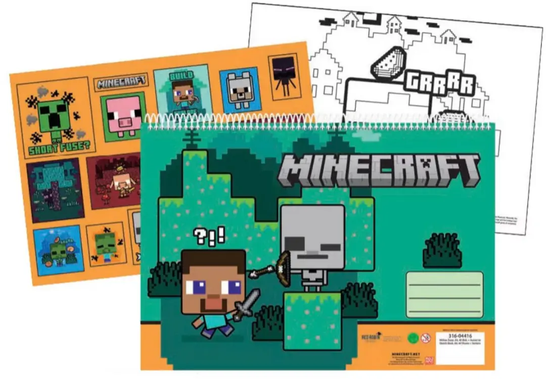Minecraft Schetsboek met Stickers