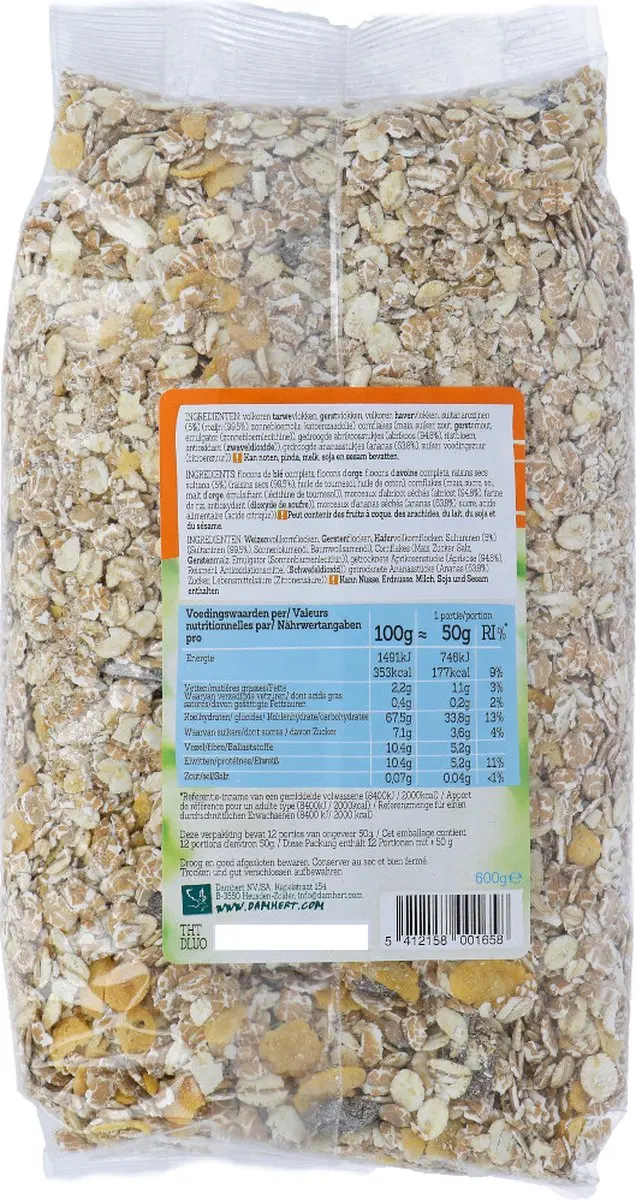 Damhert Fibre Fit Muesli 600g