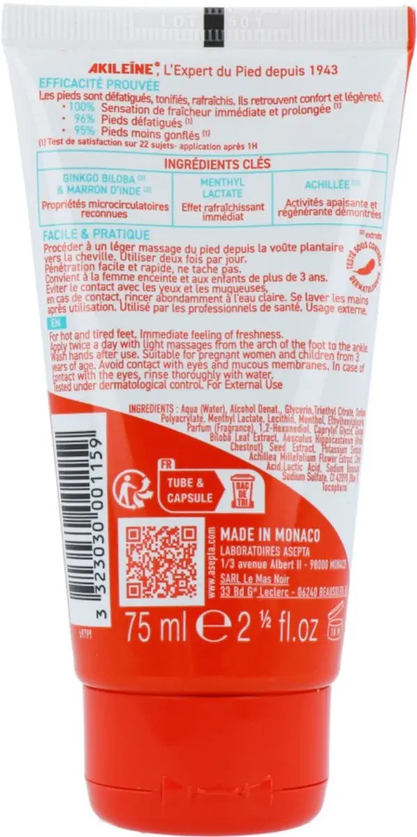 Akileine Intense Freshness Gel 50ml