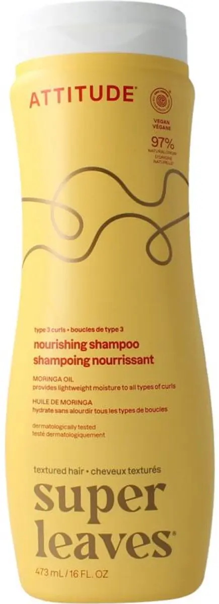 Attitude Super Leaves Shampoo Curl Nourishing Type 3 473ml