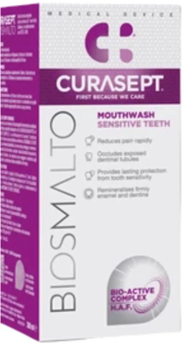 Curasept Biosmalto Mondspoelmiddel 300ml - Gevoelige Tanden