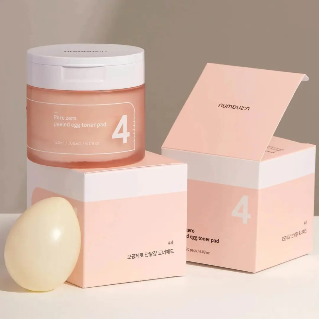 Numbuzin No.4 Pore Zero Peeled Ei Toner Pads 190ml - 70 Stuks