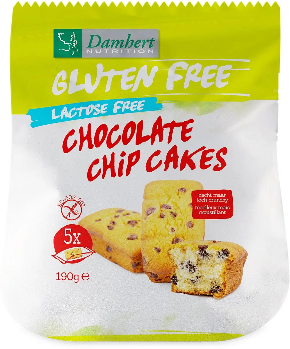 Damhert Glutenvrije Lactosevrije Choco Chip Cakes 190g