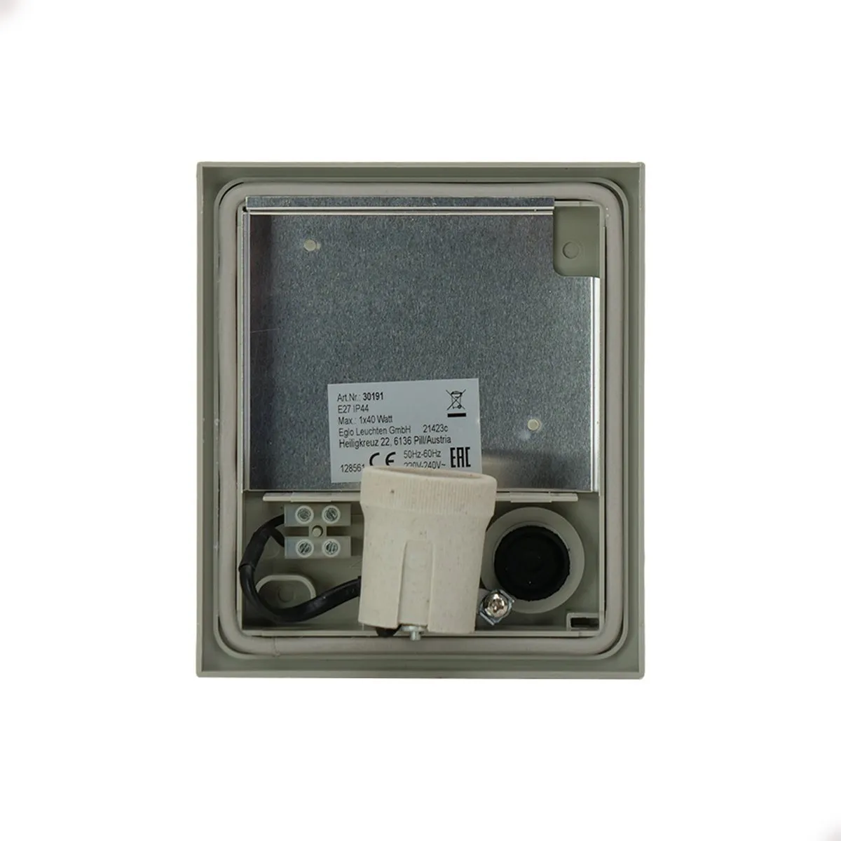 Eglo Rosada-E Wandlamp Buiten E27 - 40W - Roestvast Staal/Wit
