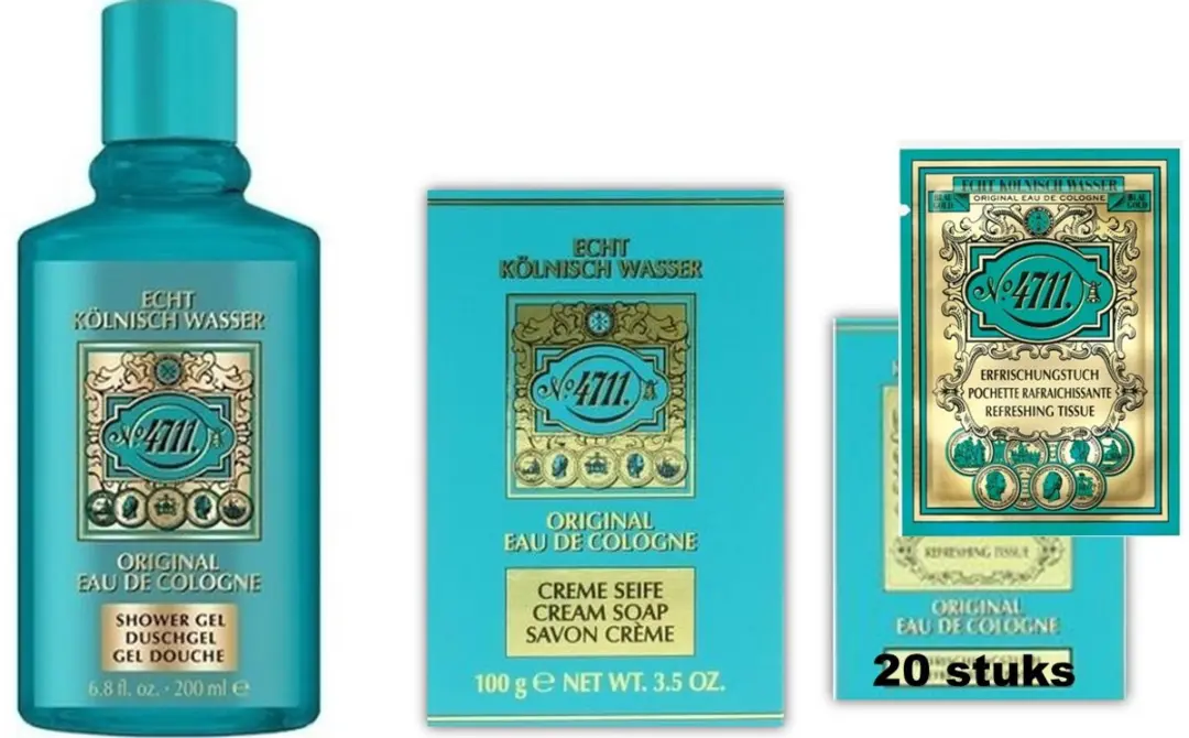 4711 Douchegel Zeep & Cologne Tissues Set