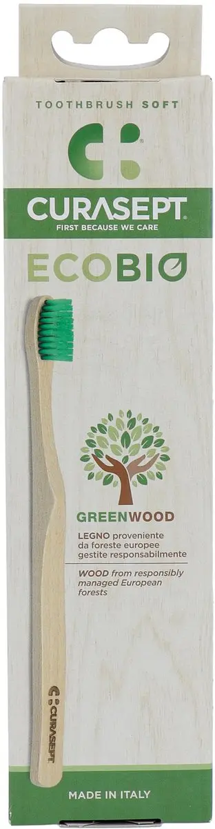Curasept Ecobio Greenwood Tandenborstel Soft - Hout