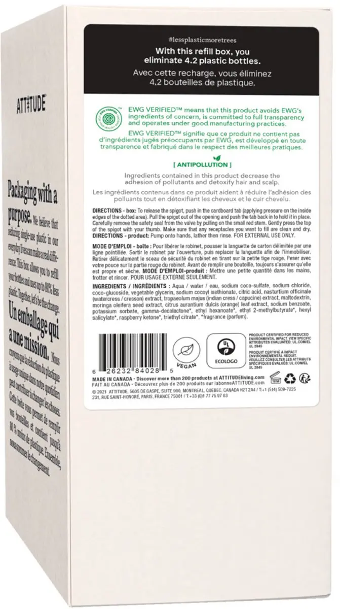 Attitude Super Leaves Handzeep Orange Leaves Eco Refill 2L