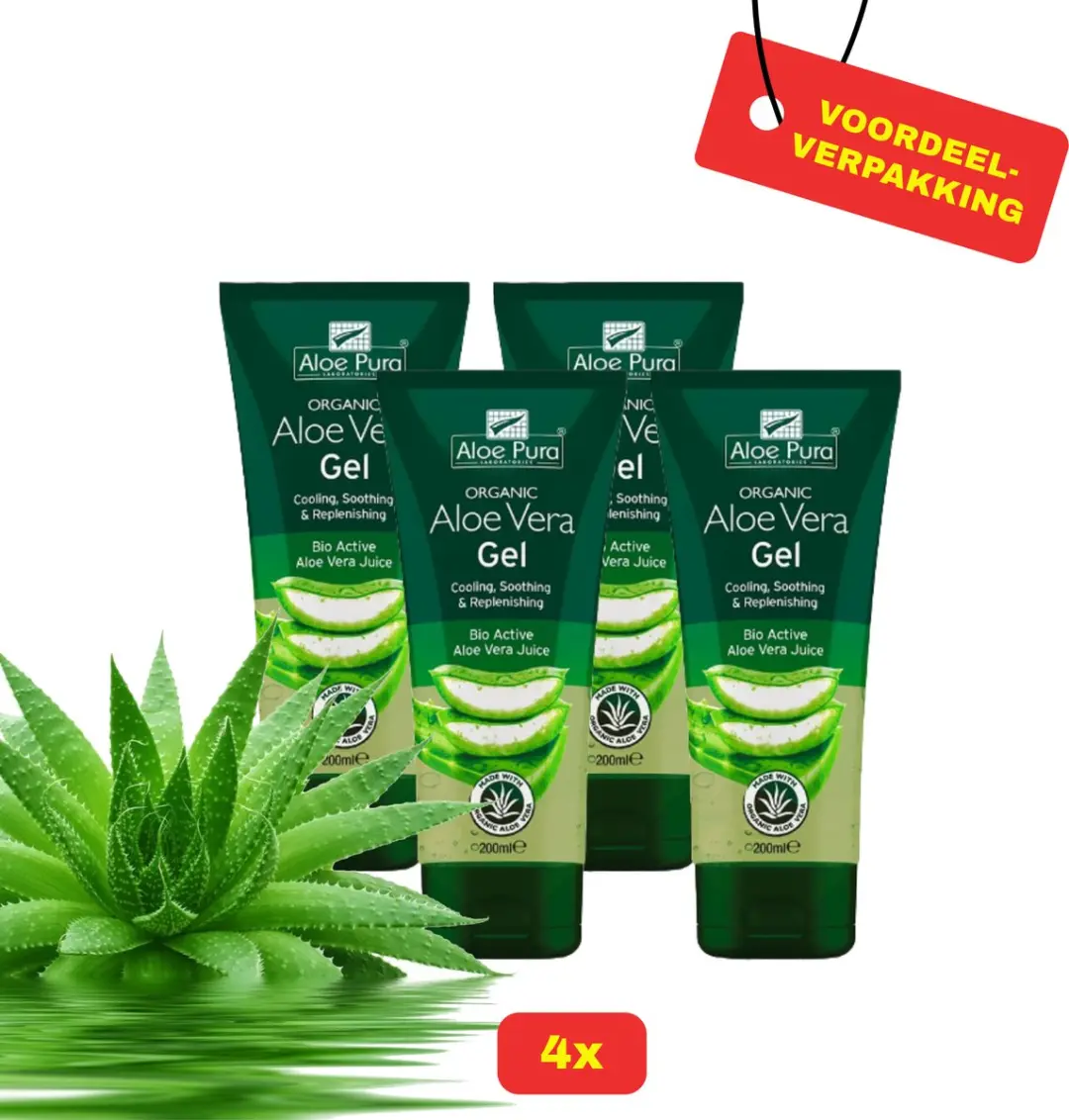Aloe Pura Aloe Vera Gel 200ml - 4 Stuks