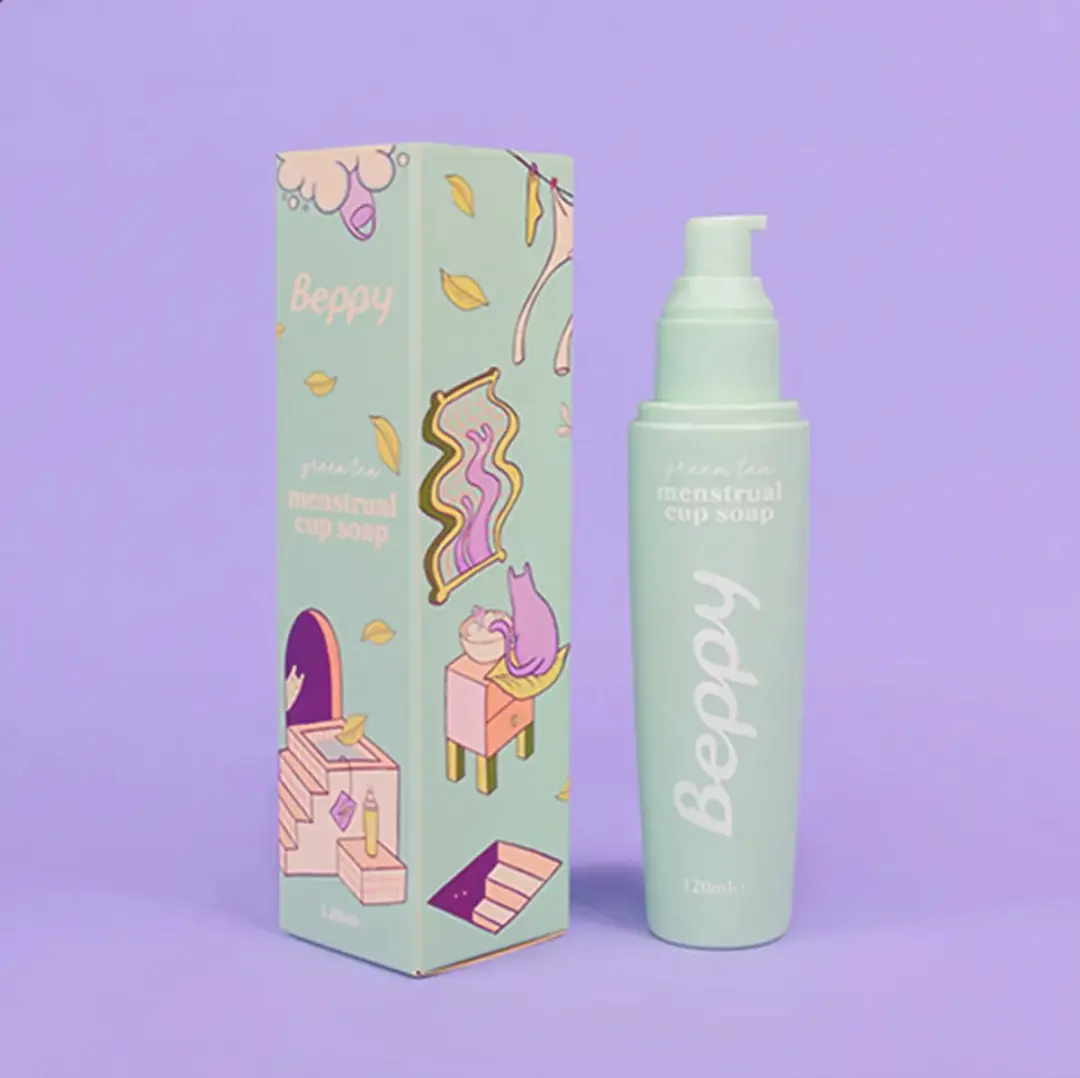Beppy Basis Menstruatie Box - Menstruatiecup M Roze + Accessoires