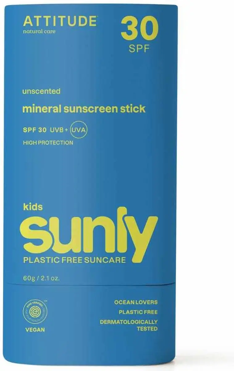 Attitude Zonnebrandstick Baby & Kind SPF 30 60g