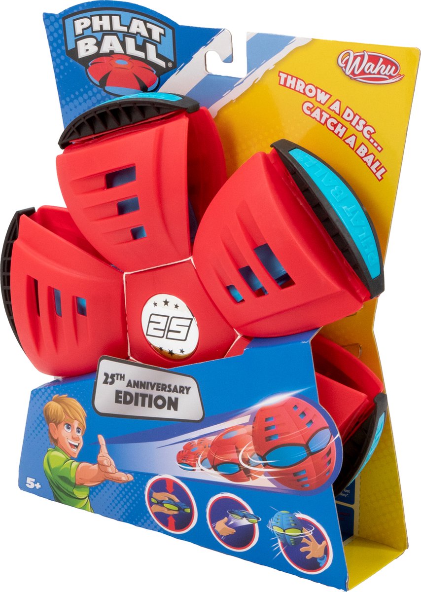 Goliath Phlat Ball Classic Rood - Vang- en werpspel - Gooi een schijf, vang een bal! - 25 jaar editie!