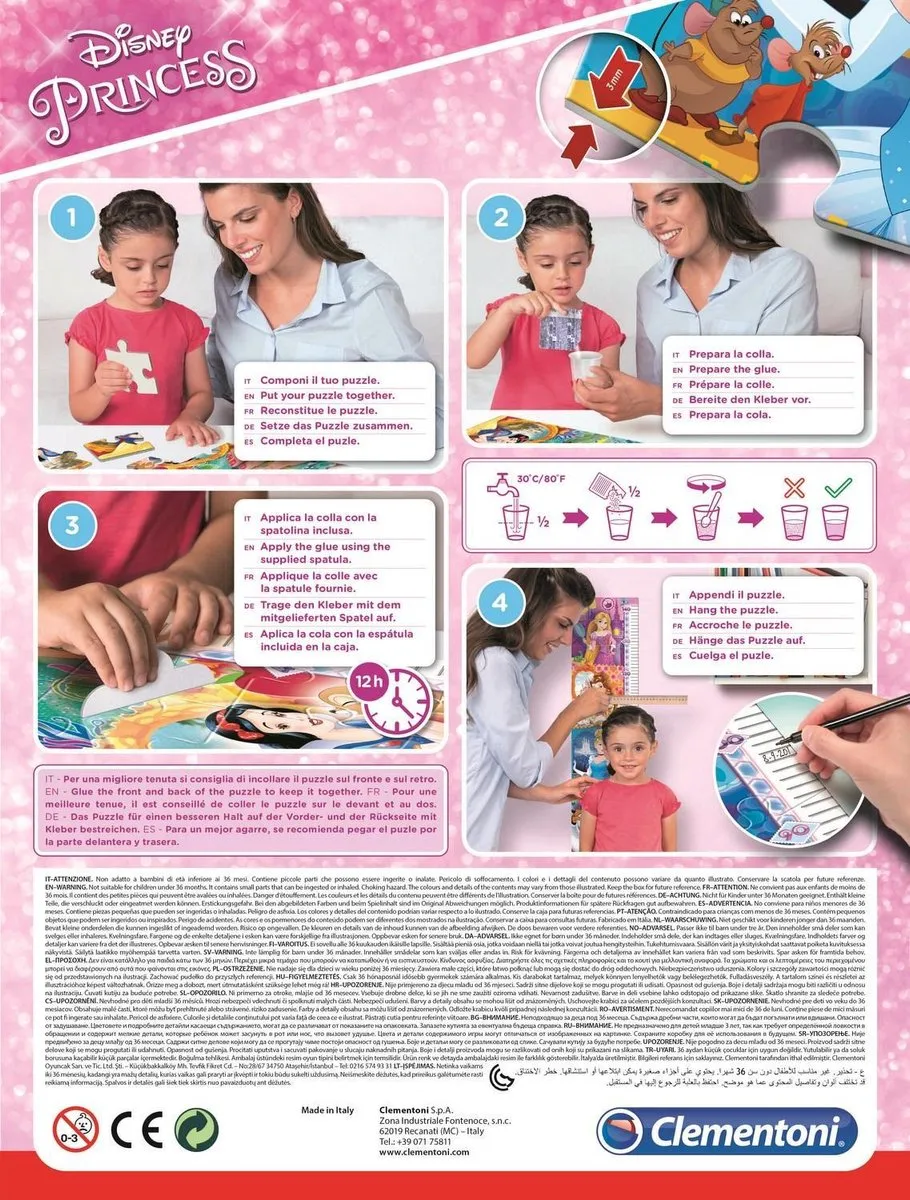 Clementoni Disney Princess Measure Me Kinderpuzzel 30 Stuks - Multicolor - afbeelding 3 van 6