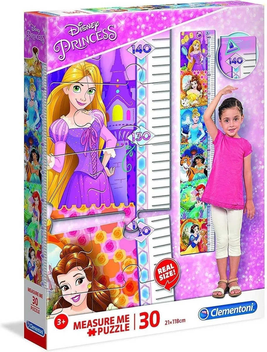 Clementoni Disney Princess Measure Me Kinderpuzzel 30 Stuks