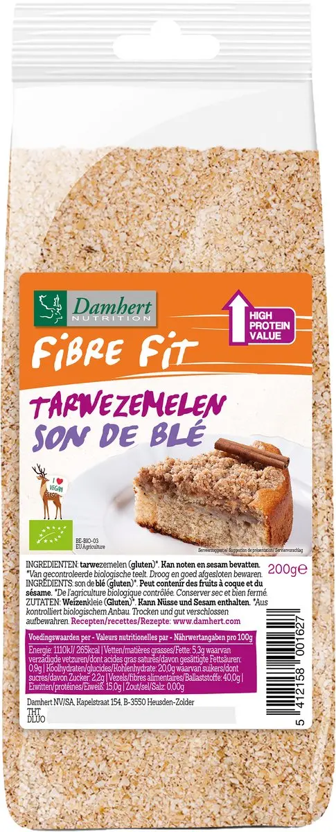 Damhert Fibre Fit Tarwezemelen 200g