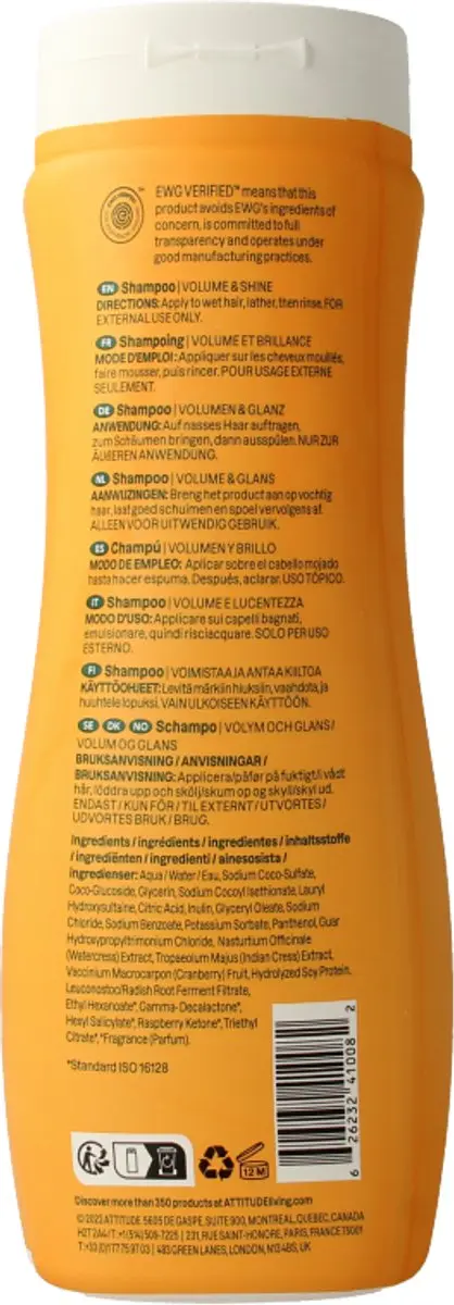 Attitude Super Leaves Shampoo Volume & Shine 473ml