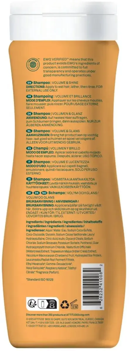 Attitude Super Leaves Shampoo Volume & Shine 473ml