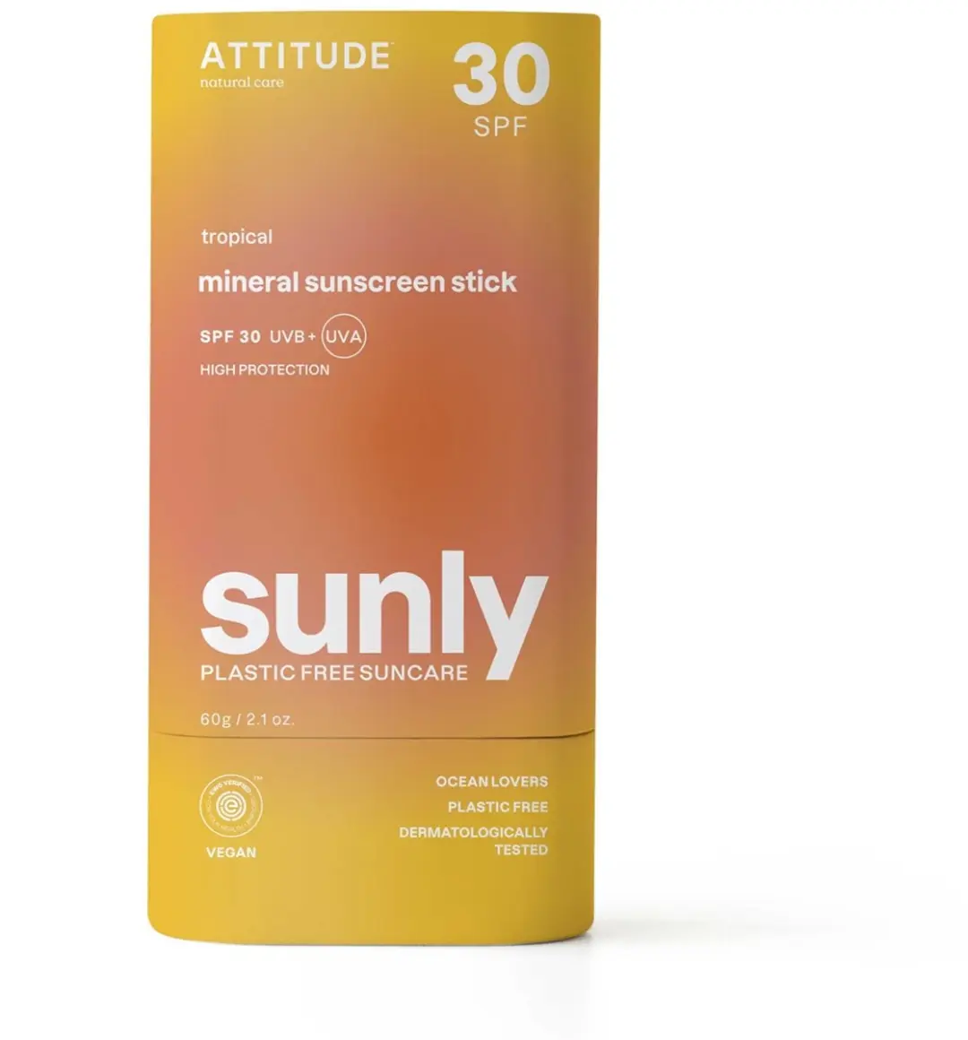Attitude Sunly Zonnebrandstick SPF30 Tropisch 60ml