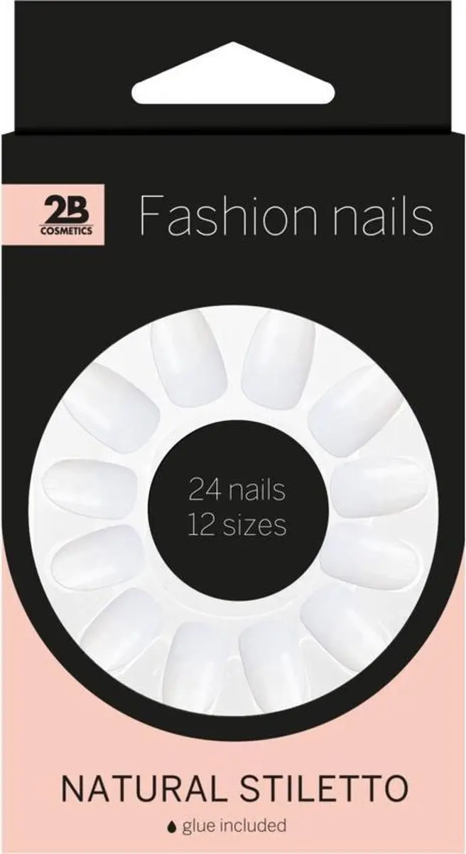2B Nails Natural Stiletto