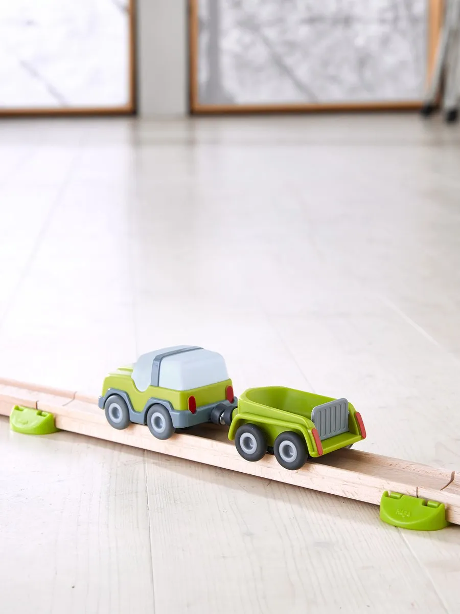 HABA Kullerbü Terreinwagen met aanhanger Multikleur