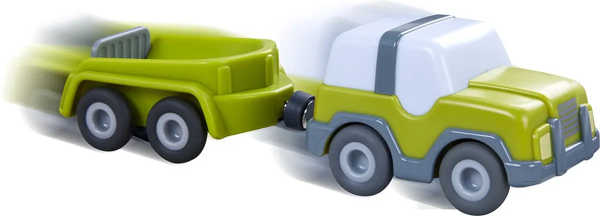 HABA Kullerbü Terreinwagen met aanhanger Multikleur