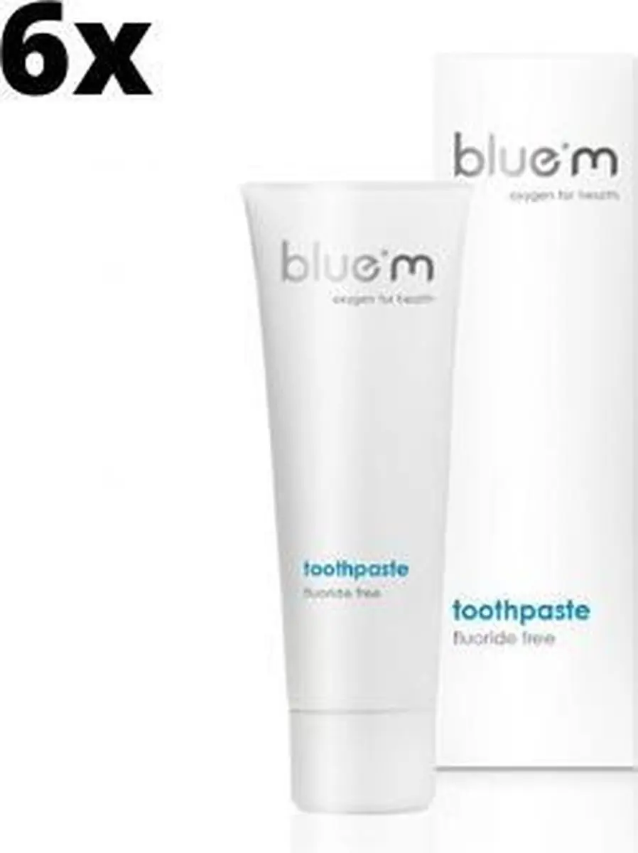 Bluem Fluoridevrije Tandpasta 75ml - 6 Stuks