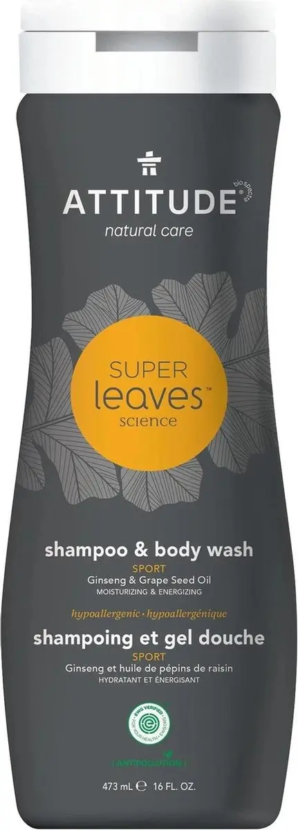 Attitude Super Leaves 2in1 Sport Shampoo & Body Wash 473ml