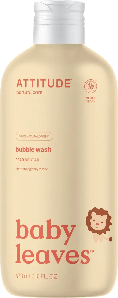 Attitude Baby Leaves Bubble Wash Pear Nectar 473ml