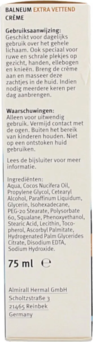 Balneum Extra Vettende Crème 75ml