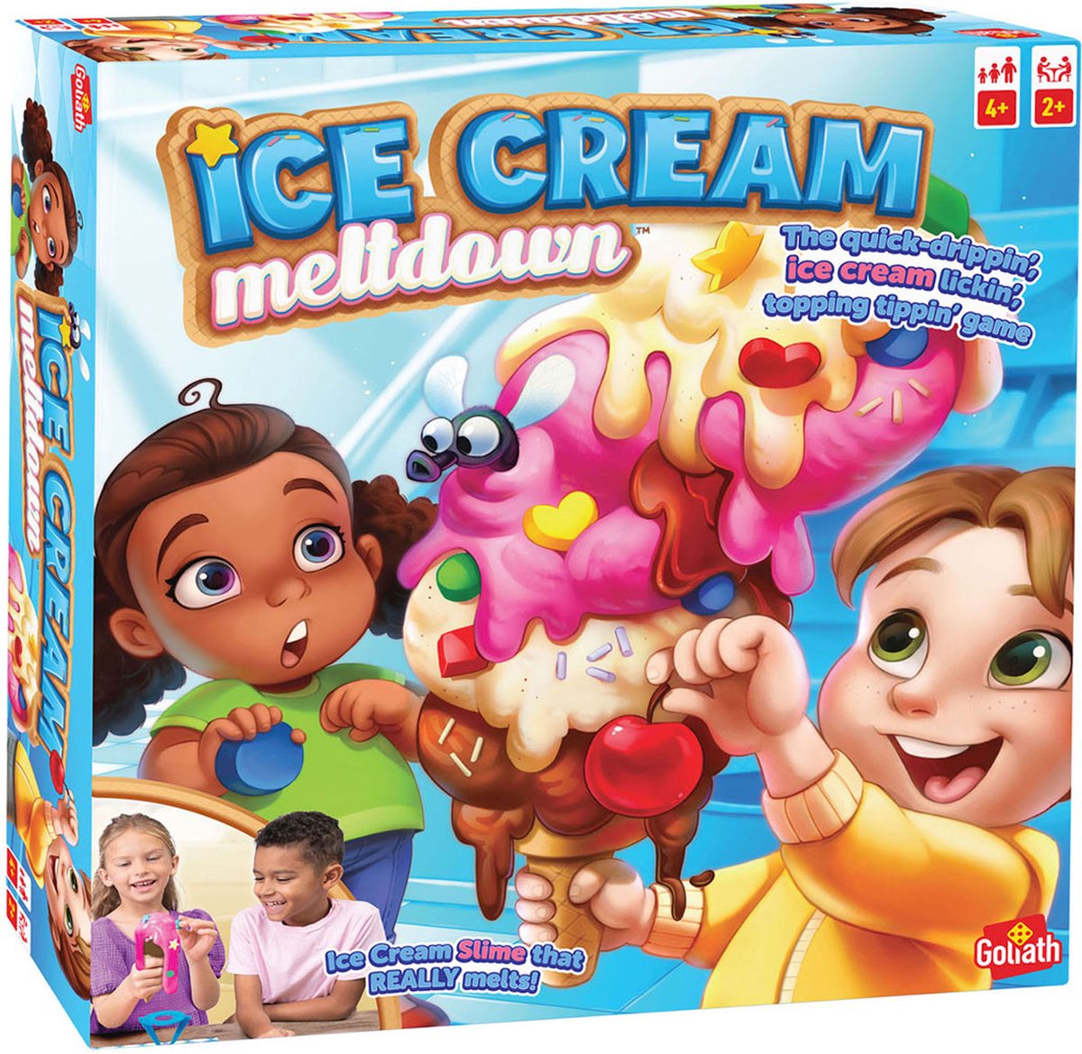 Goliath Ice Cream Meltdown - Actiespel - Kinderspel - Versier het ijsje met alle toppings voor het ijs-slijm smelt!