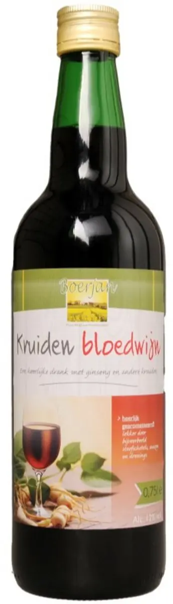 Boerjan Kruidenbloedwijn 750ml - Rood
