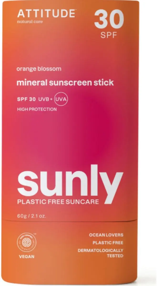 Attitude Sunly Zonnebrandstick SPF30 60g