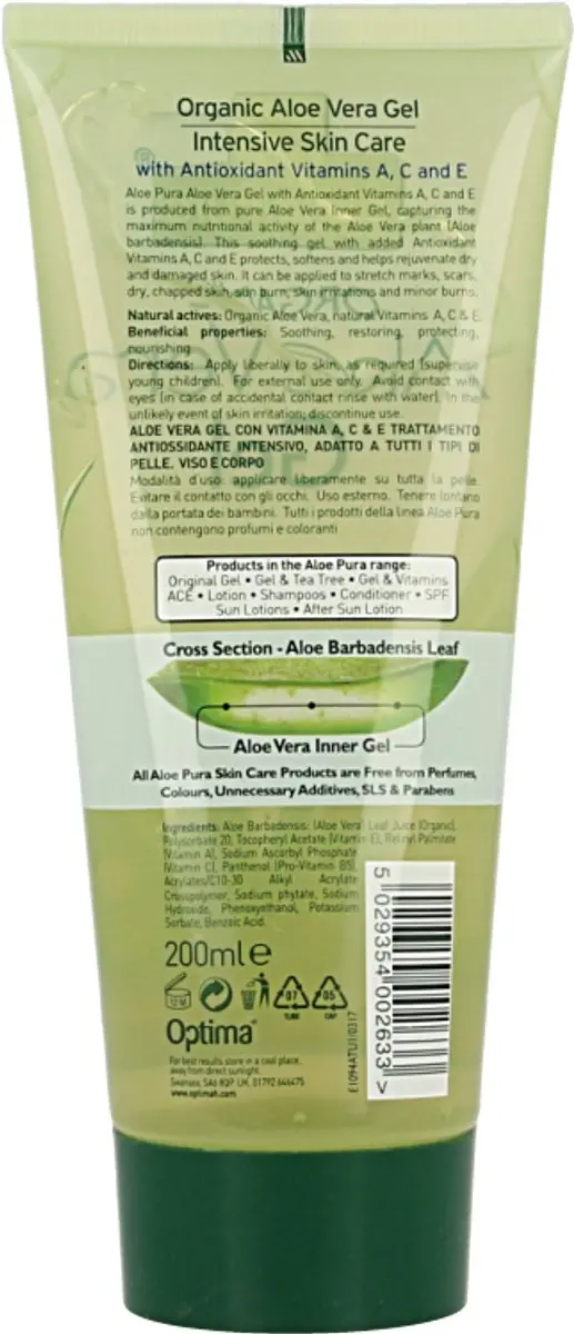 Aloe Pura Organic Aloe Vera Bodygel 200ml