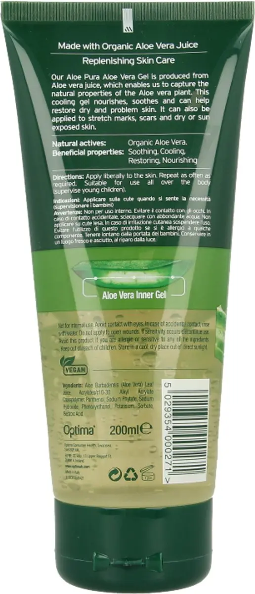 Aloe Pura Organic Aloe Vera Bodygel 200ml
