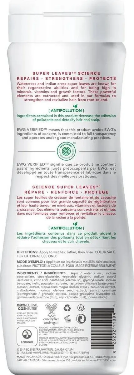 Attitude Super Leaves Shampoo Kleurbescherming 473ml