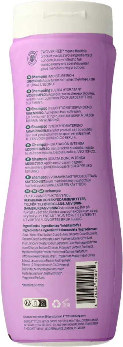 Attitude Super Leaves Shampoo Voedend - 473ml