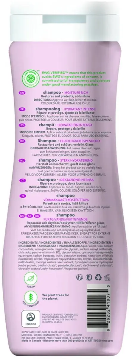 Attitude Super Leaves Shampoo Voedend - 473ml