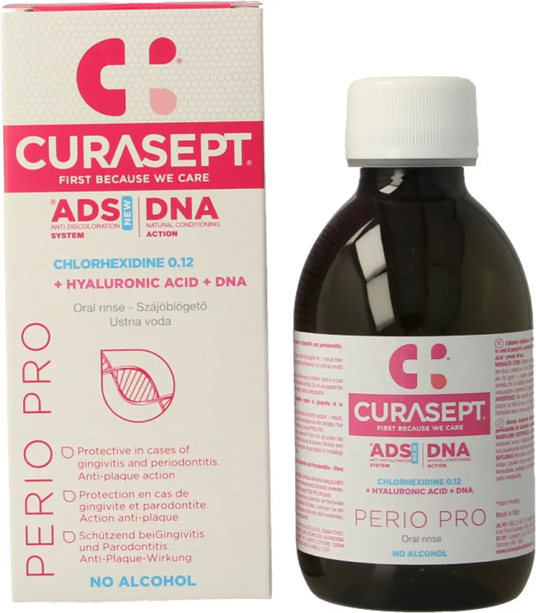 Curasept ADS DNA Perio Pro CHX 0,12% + HA Mondspoelmiddel 200ml