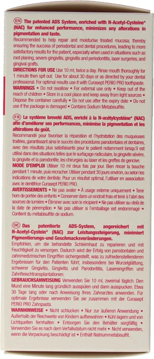 Curasept ADS DNA Perio Pro CHX 0,12% + HA Mondspoelmiddel 200ml - afbeelding 6 van 6