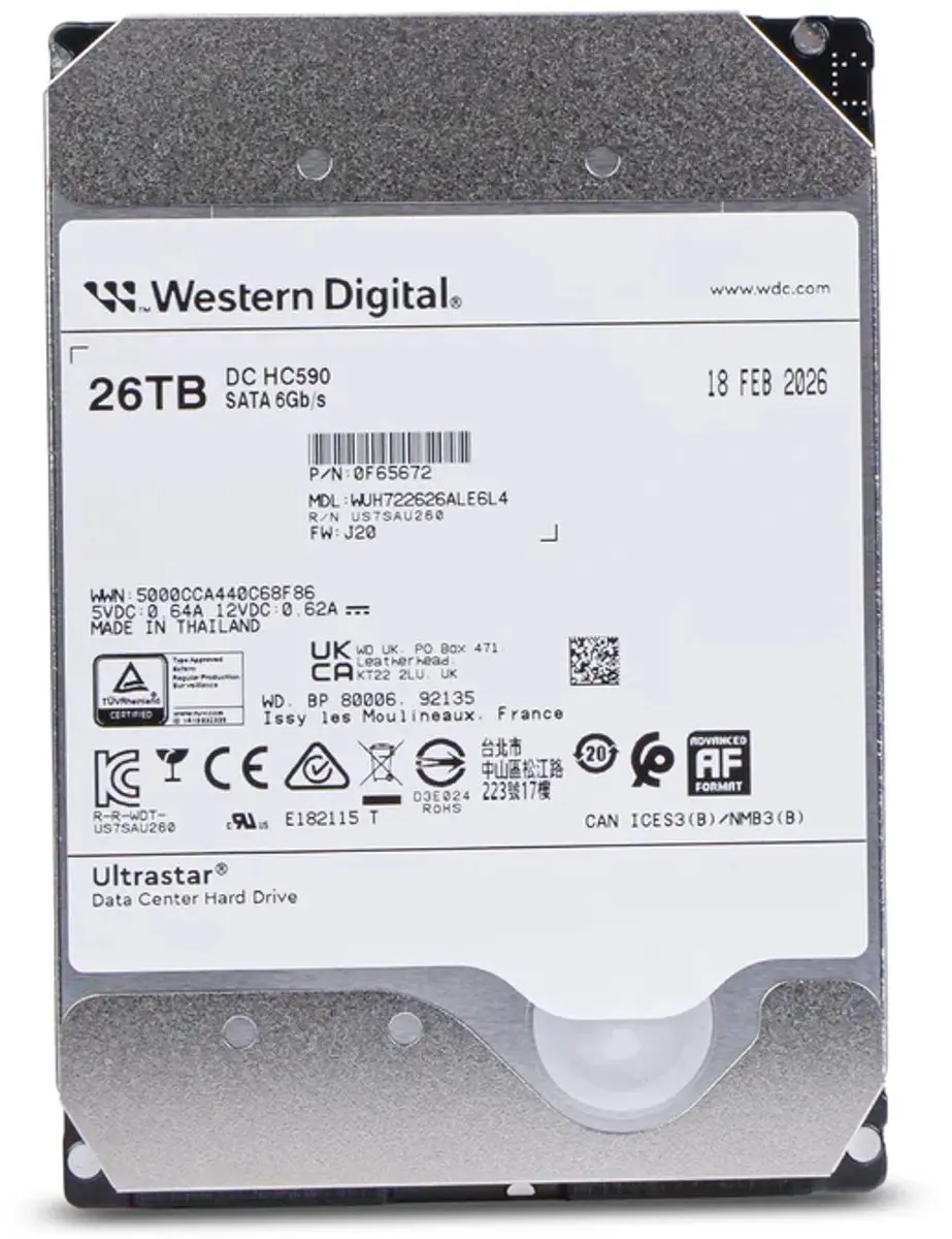 Western Digital Ultrastar DC HC670 26TB Enterprise HDD