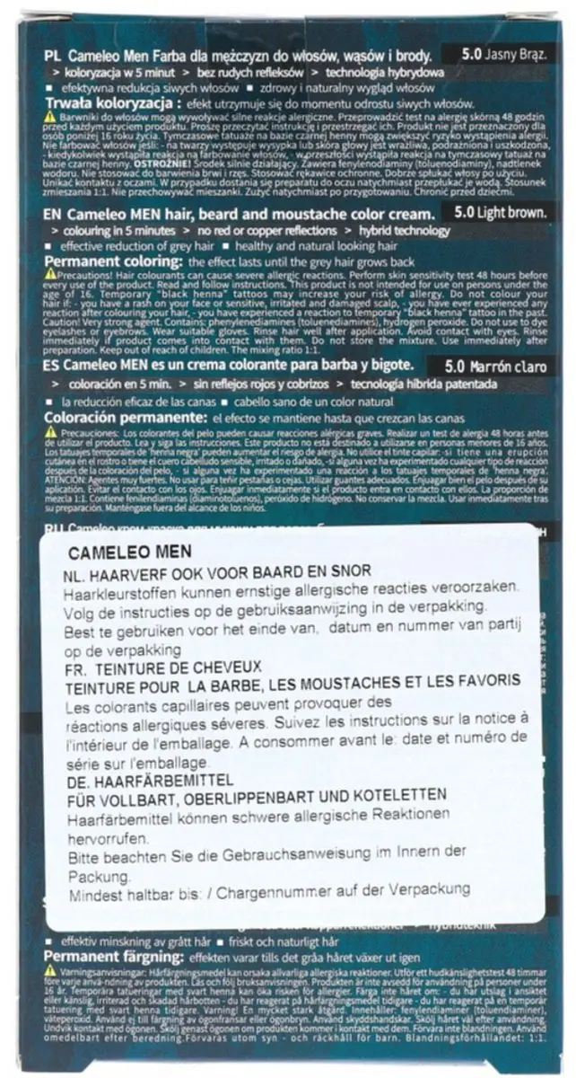 Cameleo Haarverf Men Licht Bruin 5.0 - 30ml