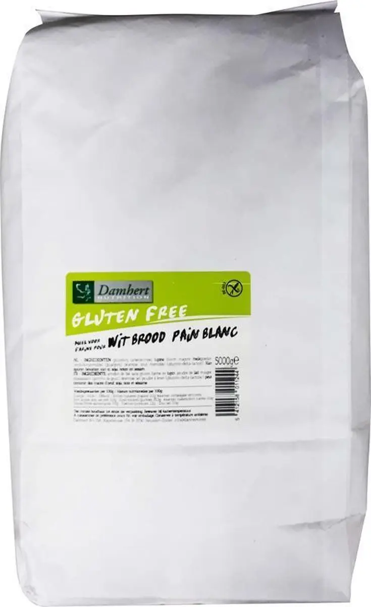 Damhert Glutenvrije Broodmix Wit 5000g - Rood