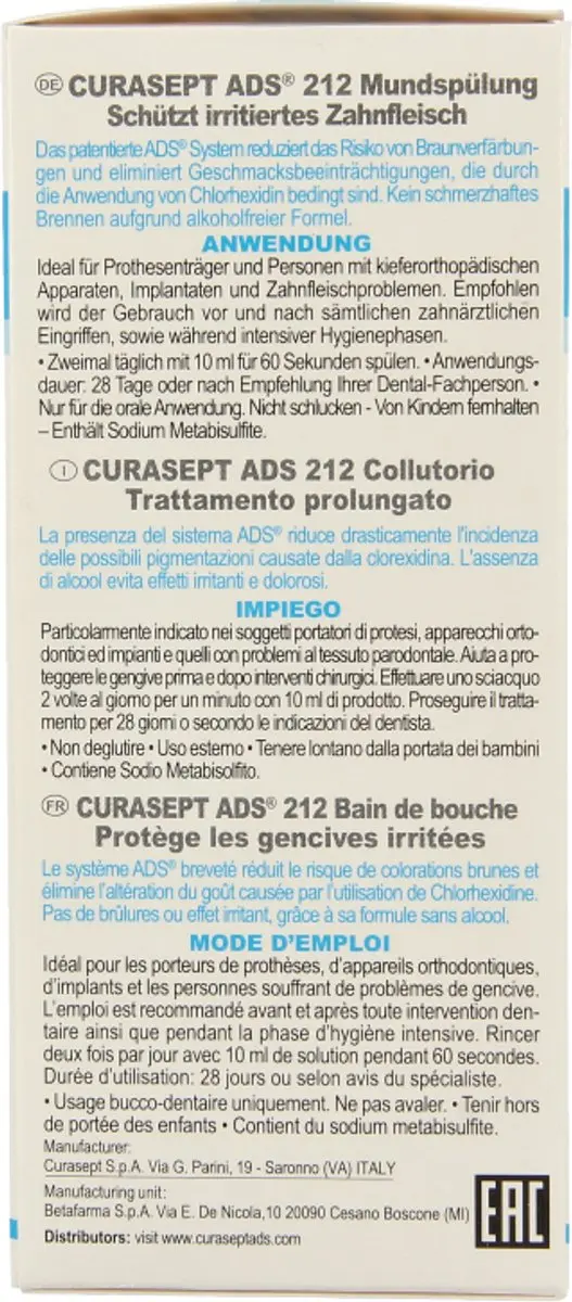 Curasept Mondspoeling 0,12% 200ml