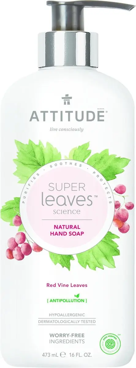 Attitude Natuurlijke Handzeep Red Vine Leaves 473ml
