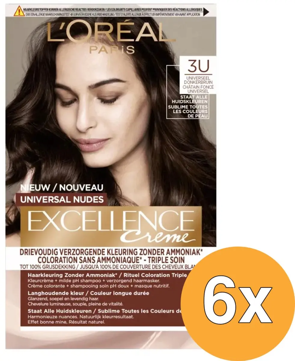 L'Oréal Paris Excellence Crème 3U Donkerbruin 150ml