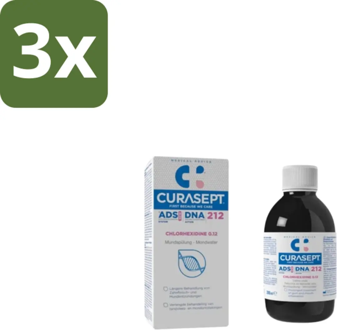 Curasept ADS DNA 212 Mondspoeling 0,12% CHX