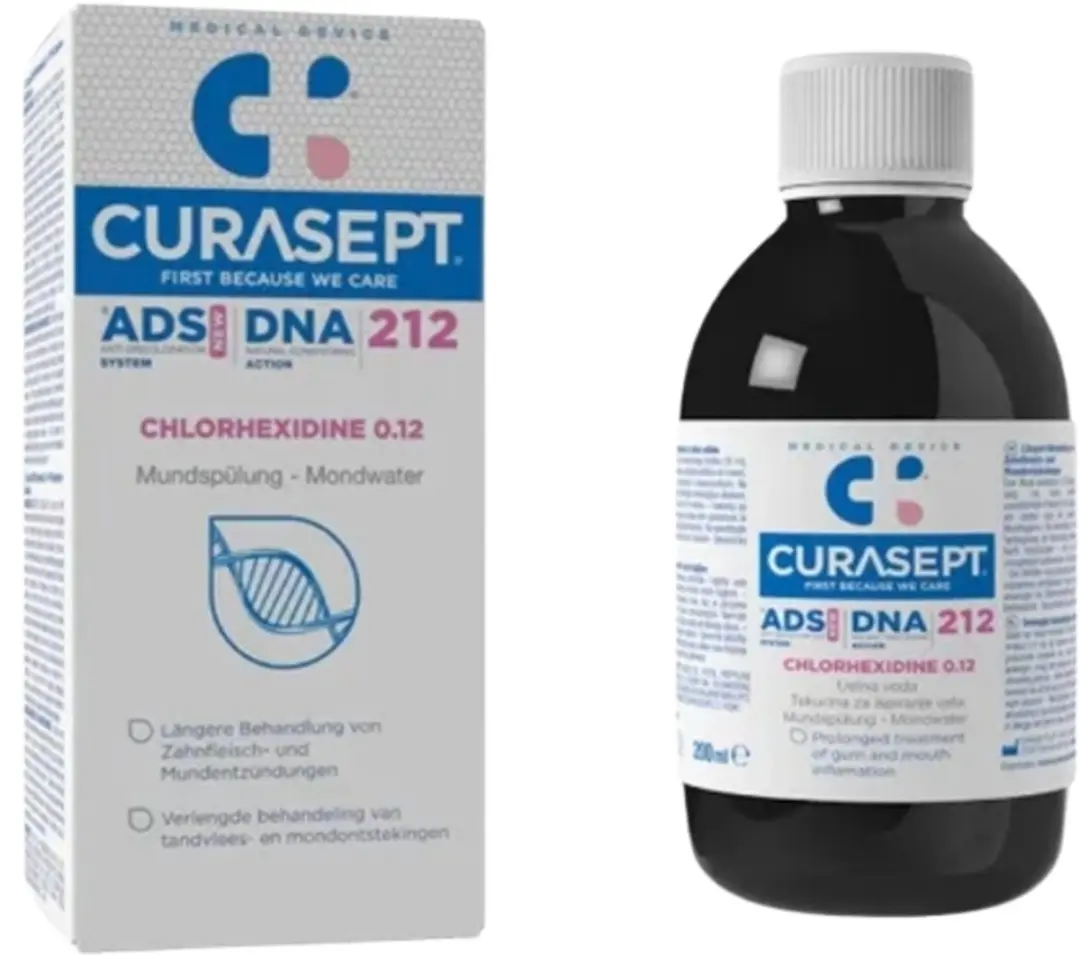 Curasept ADS DNA 212 Mondspoeling 0,12% CHX - 600ml (3x200ml)