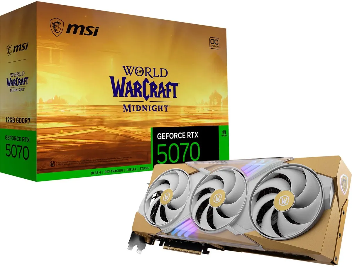 MSI GeForce RTX 5070 World of Warcraft Midnight Light Edition OC