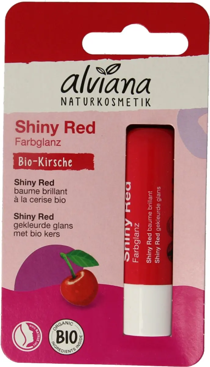 ALVIANA Lippenbalsem Shiny Red 4,5ml
