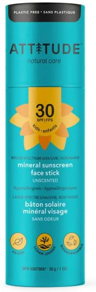 Attitude Zonnebrandstick Baby & Kind SPF 30 30g